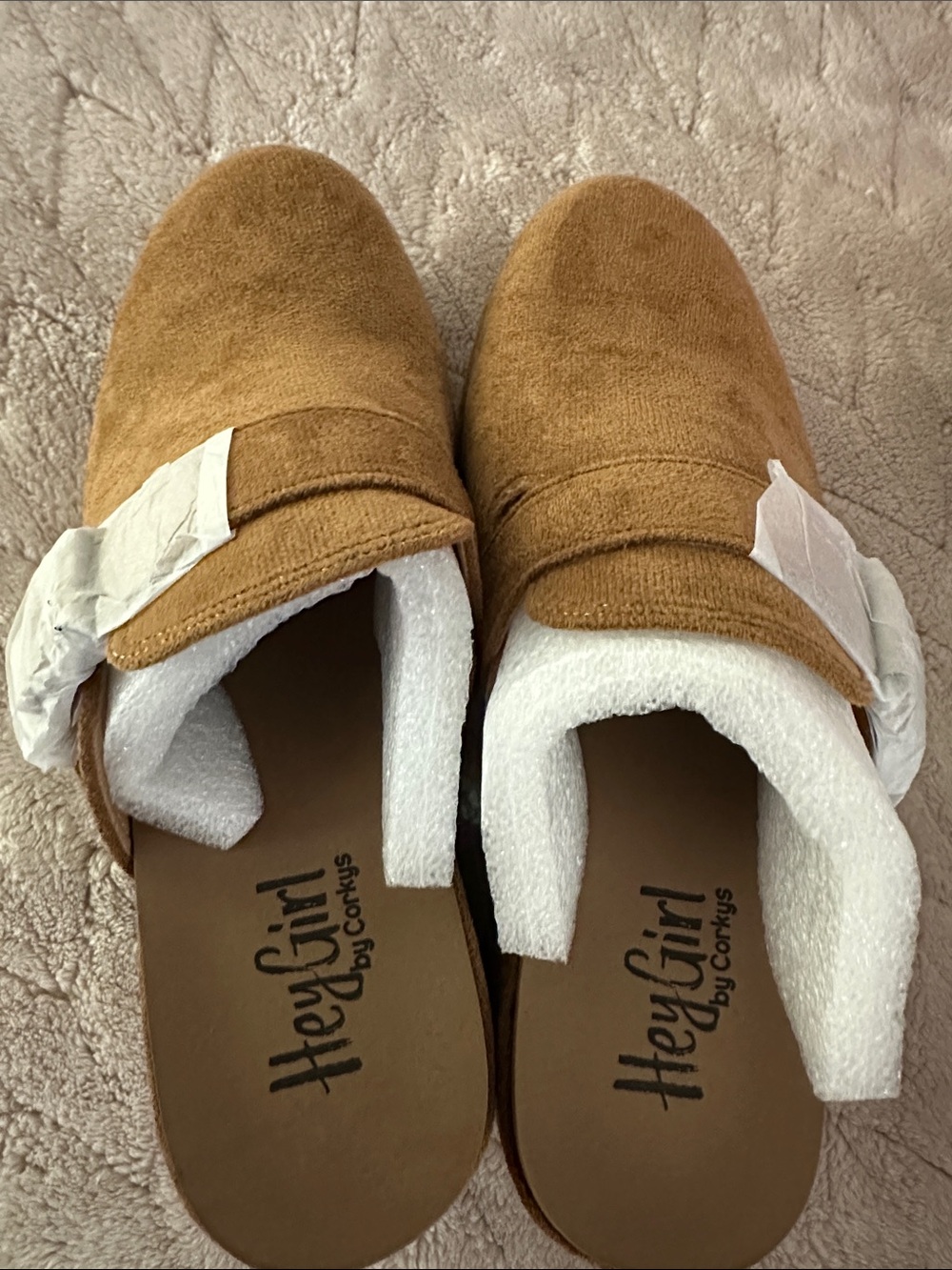 Corkys Tan Suede Platform Clogs - Picture 2 of 7
